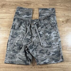 BYLT Weekender Pants Mens XL Gray Camo Drawstring Cargo Performance Golf